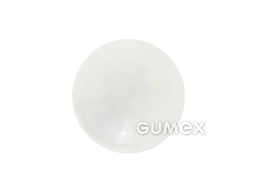 Silikon-Reinigungskugel, Durchmesser 25mm, FDA, 40°ShA, VMQ, -50°C/+200°C, transparent weiß, 